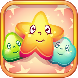 Original Cartoon Candy Match 3 illustrated game icon