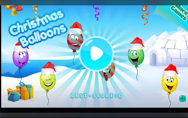 Christmas Balloons browser game cover