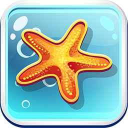 Original Fish World Match 3 illustrated game icon